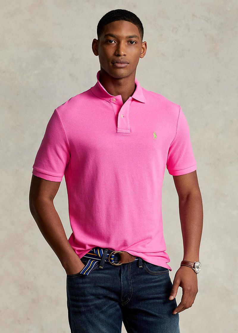 Poleras Polo Polo Ralph Lauren Hombre Slim Fit Mesh Chile Rosas VTKDU-4893